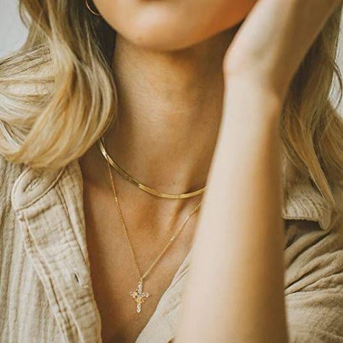 💖Rotated Crown Cross Necklace – Special Gift for Mom