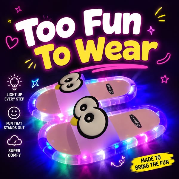 🔥Last Day Sale 60% OFF⏰🩴👀Cute slippers with cartoon motifs that glow👣🎁