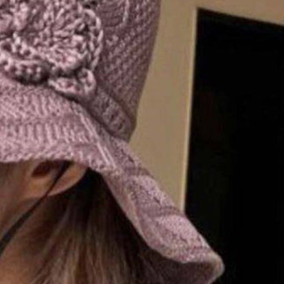 🌸 Women's Crochet Bucket Hat with Flower Accent – Last Day Limited Time Offer!