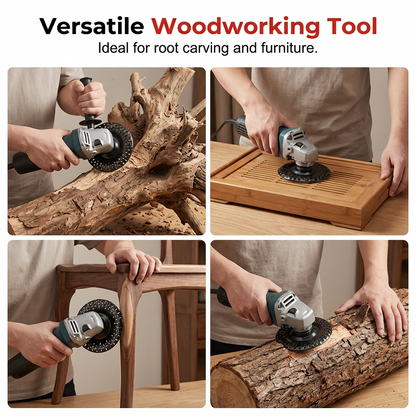 🔥🔄 Angle Grinder Wood Carving Disc | Wood Sculpting Beast 🪵