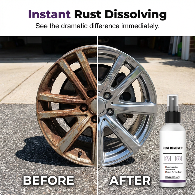 【50% OFF】Instant Rust Remover Spray – Wheels Shine Like New! 🔥 Hot Sale Now