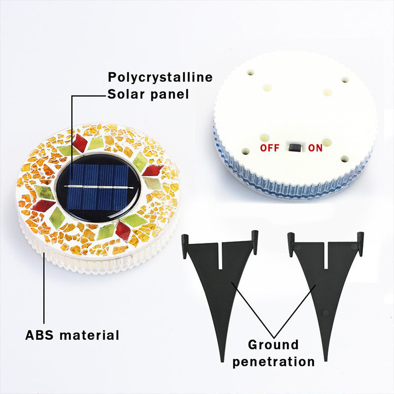 🔅Solar Outdoor Mosaic Disk Lights