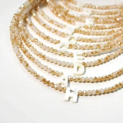 📢📢40% OFF !! ⏰Romantic Initial Beaded Choker Necklace